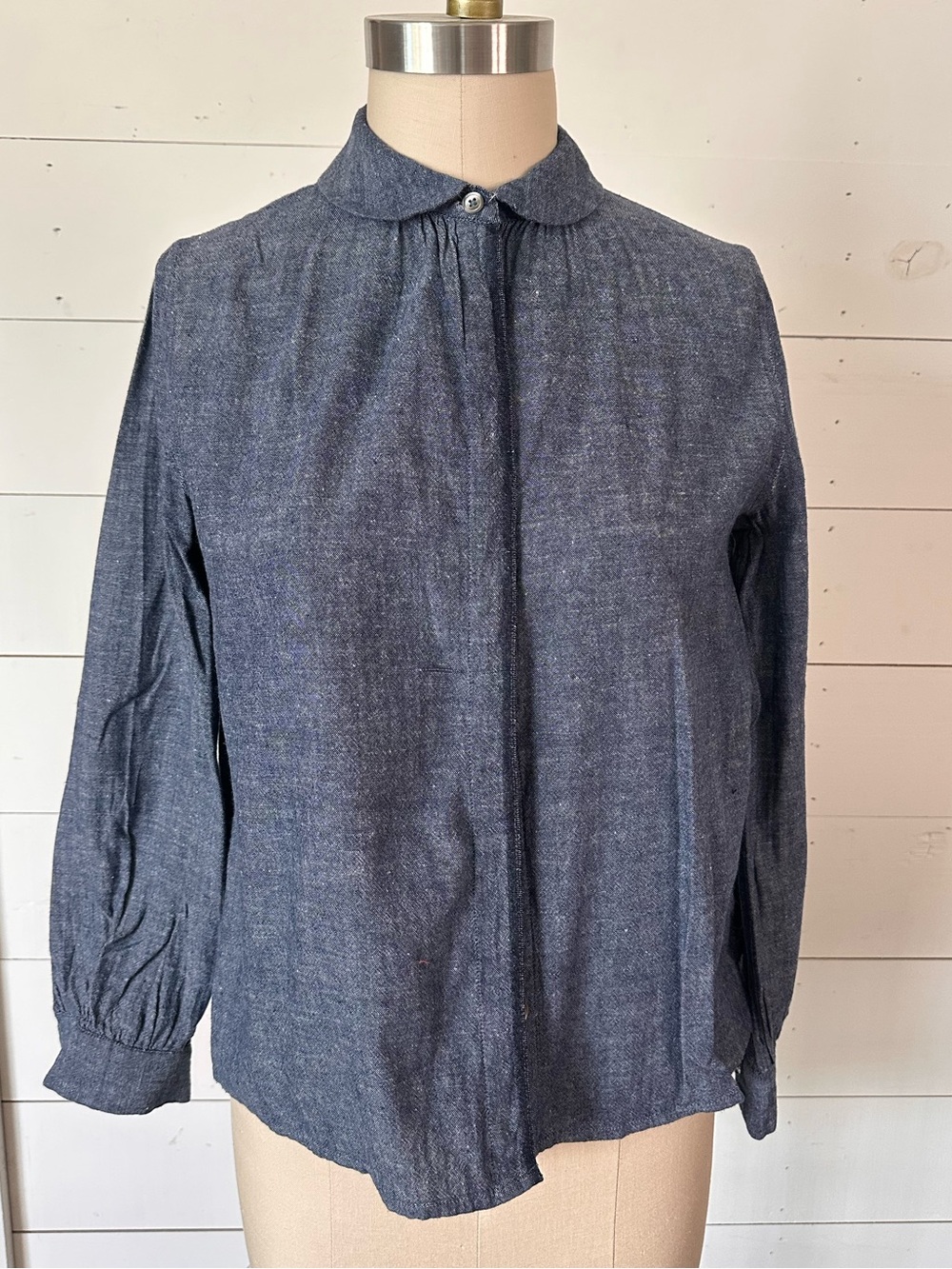 TOAST Khadi Cotton Peter Pan Collar Blouse – UK 10